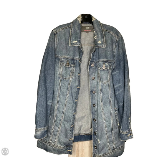 Jacket Denim By Torrid In Blue Denim, Size: Xl