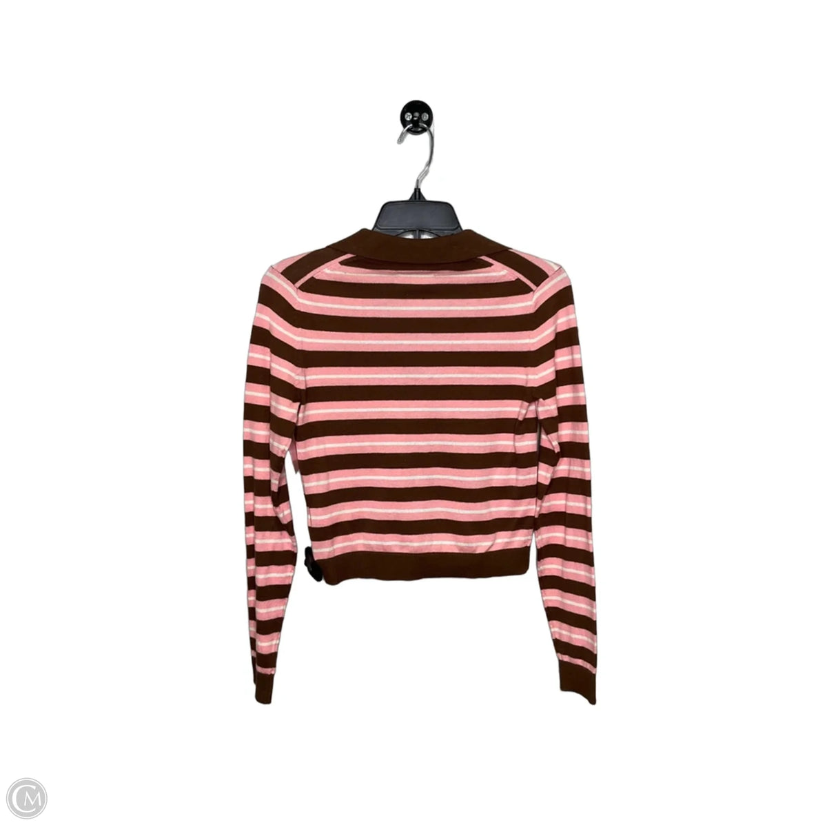 Top Long Sleeve By American Eagle In Brown & Pink, Size: Xs