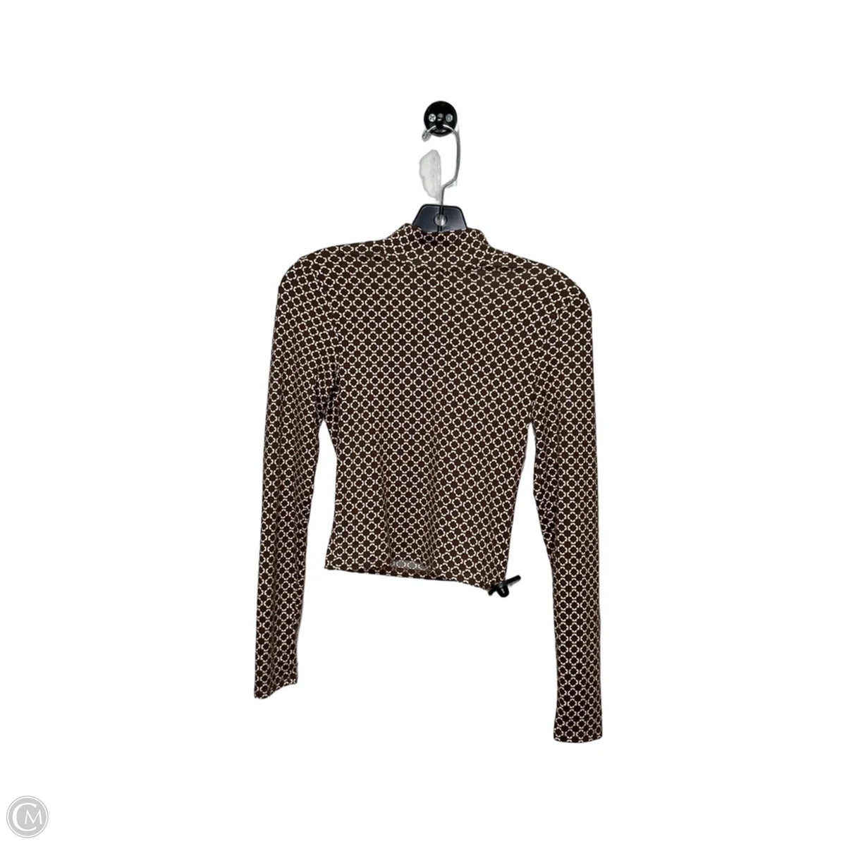 Top Long Sleeve By Ambiance Apparel In Brown, Size: S