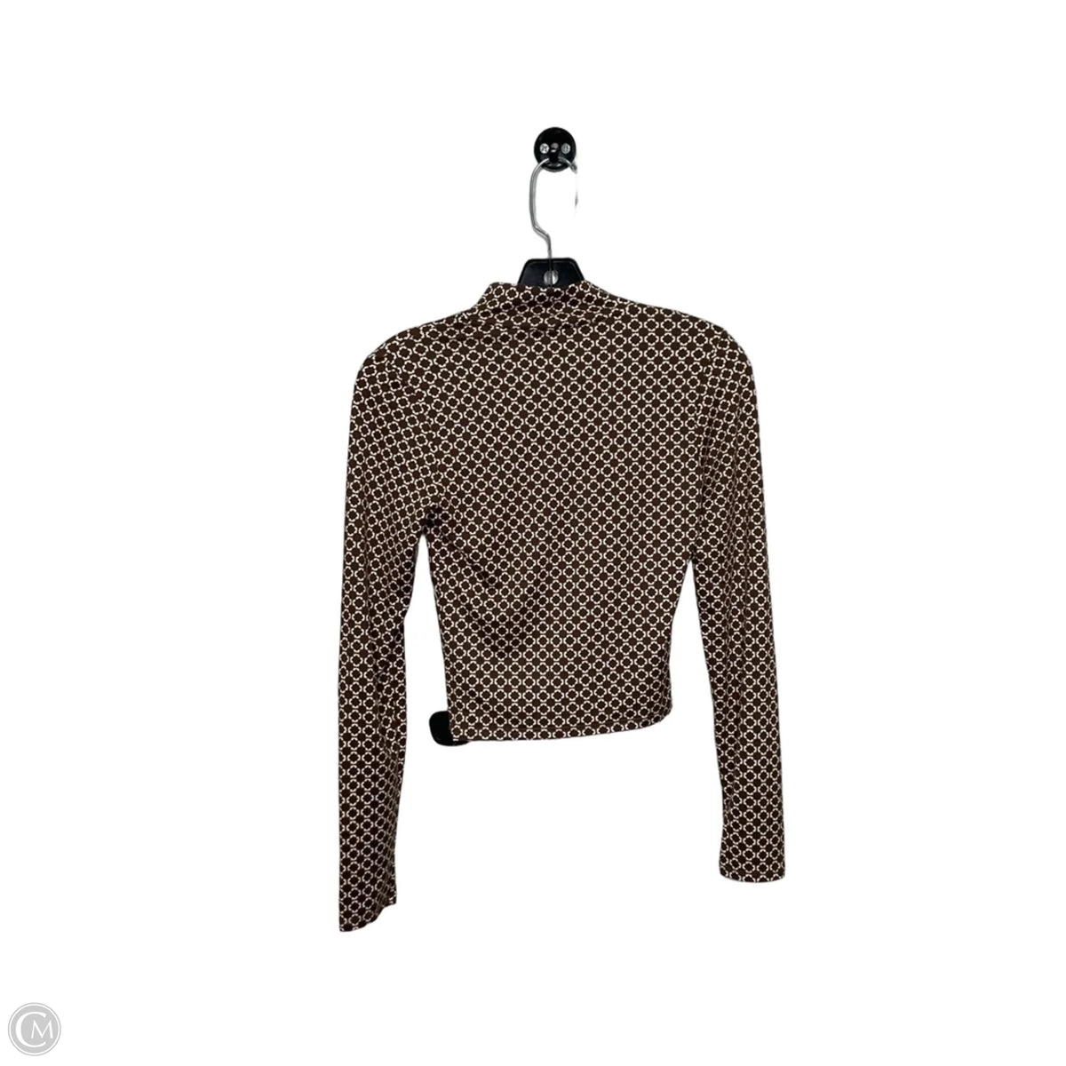 Top Long Sleeve By Ambiance Apparel In Brown, Size: S