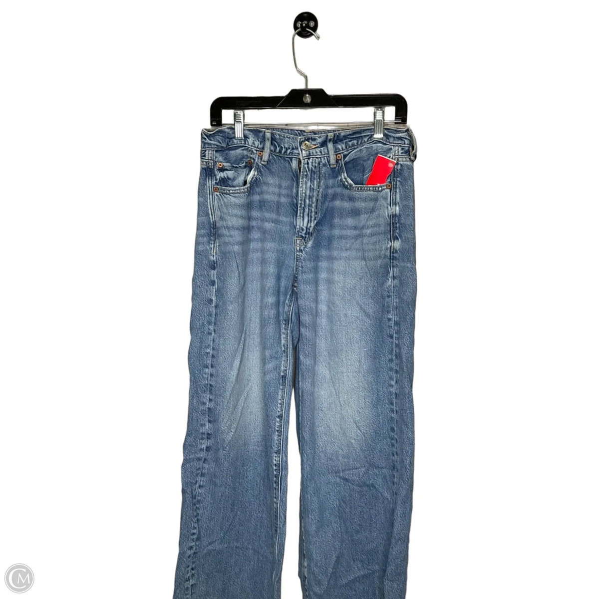 Jeans Wide Leg By American Eagle In Blue Denim, Size: 6