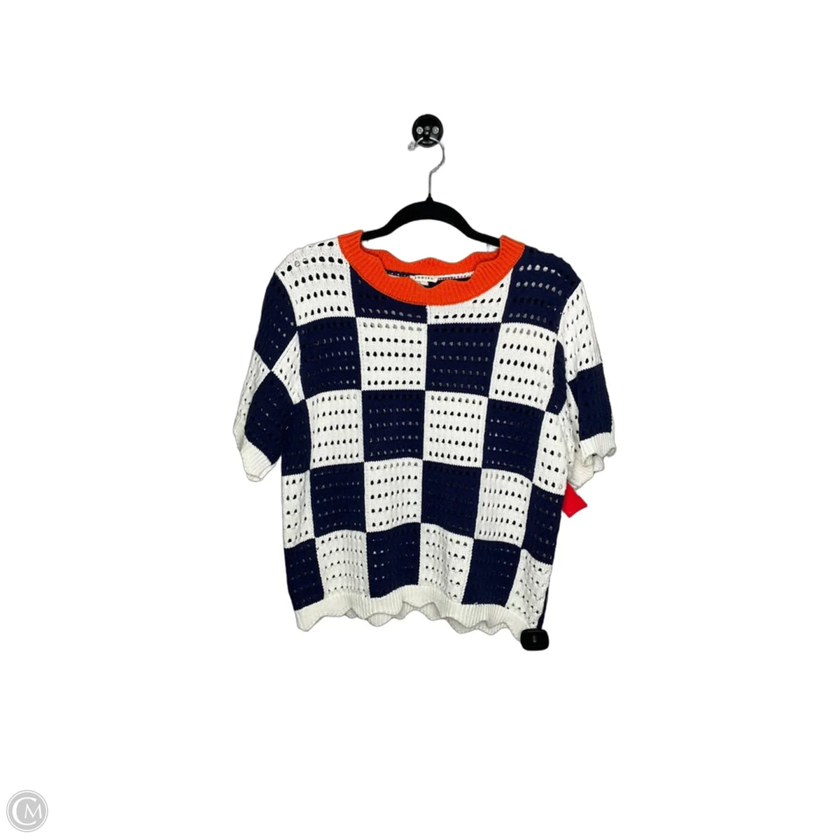 Sweater Short Sleeve By Jodifl In Blue & White, Size: M