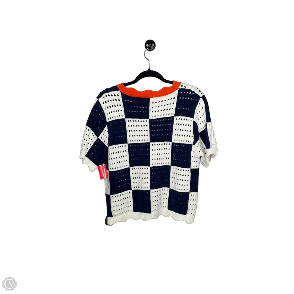 Sweater Short Sleeve By Jodifl In Blue & White, Size: M