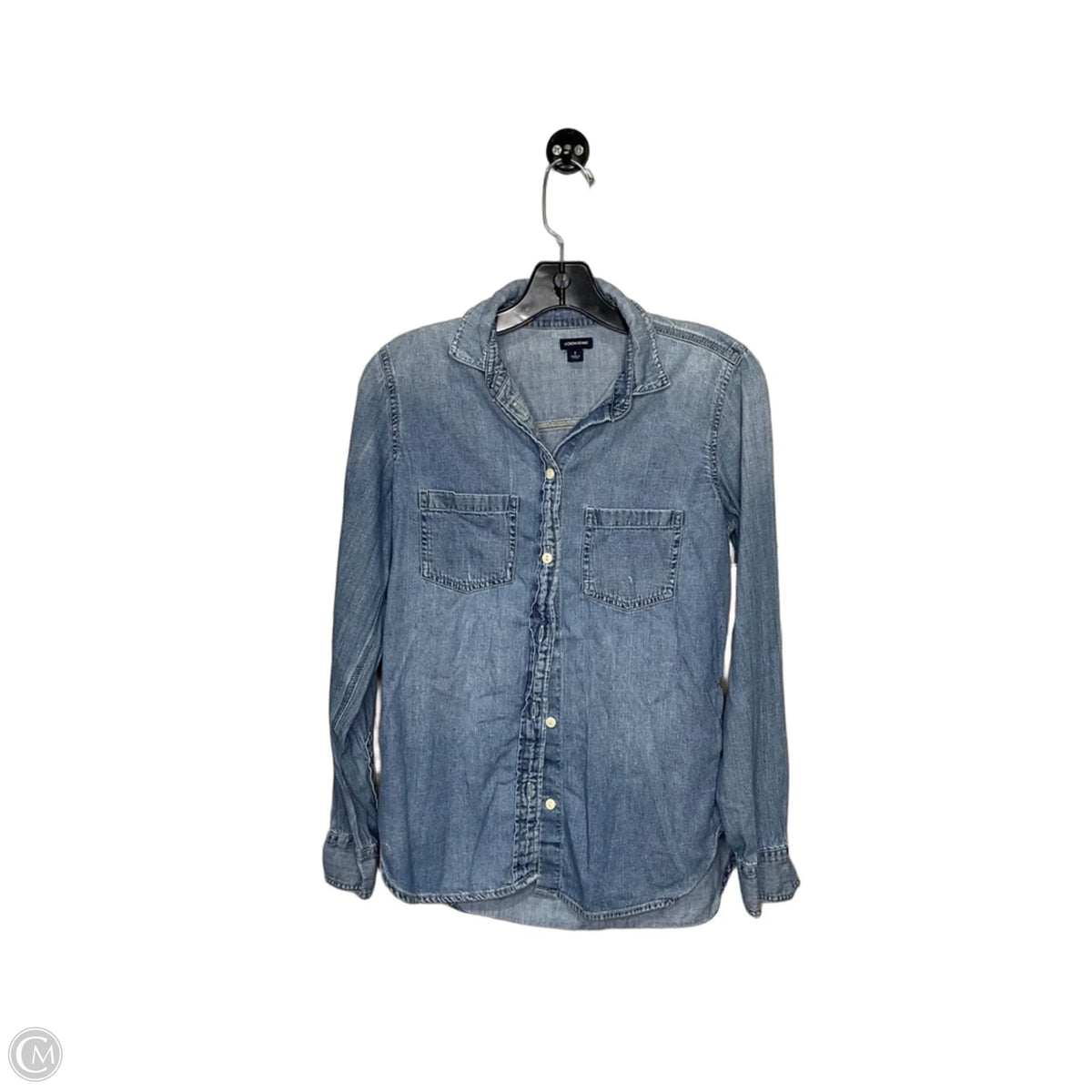 Top Long Sleeve By J. Crew In Blue Denim, Size: 2