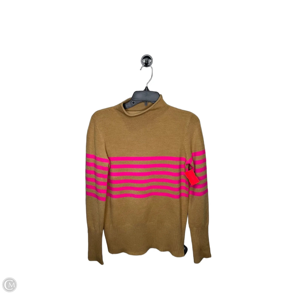 Top Long Sleeve By French Connection In Brown & Pink, Size: S