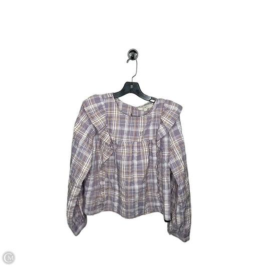 Top Long Sleeve By Loft In Purple, Size: L