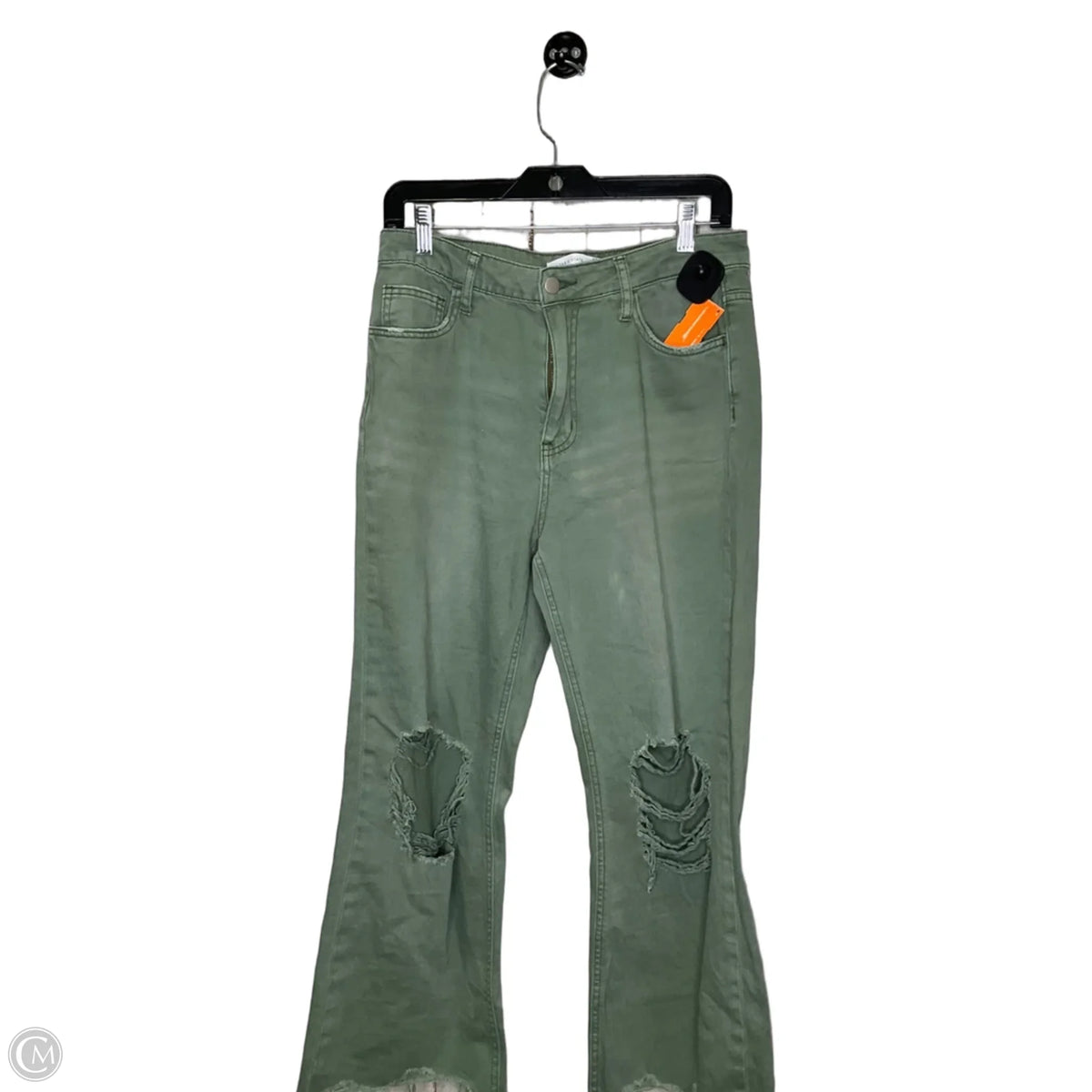 Jeans Wide Leg By Altard State In Green Denim, Size: 6