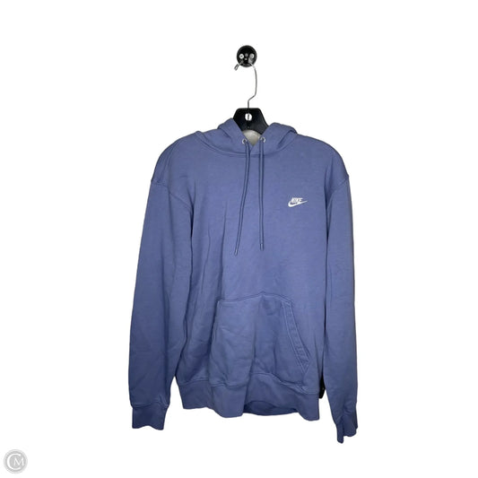 Athletic Sweatshirt Hoodie By Nike In Blue, Size: M