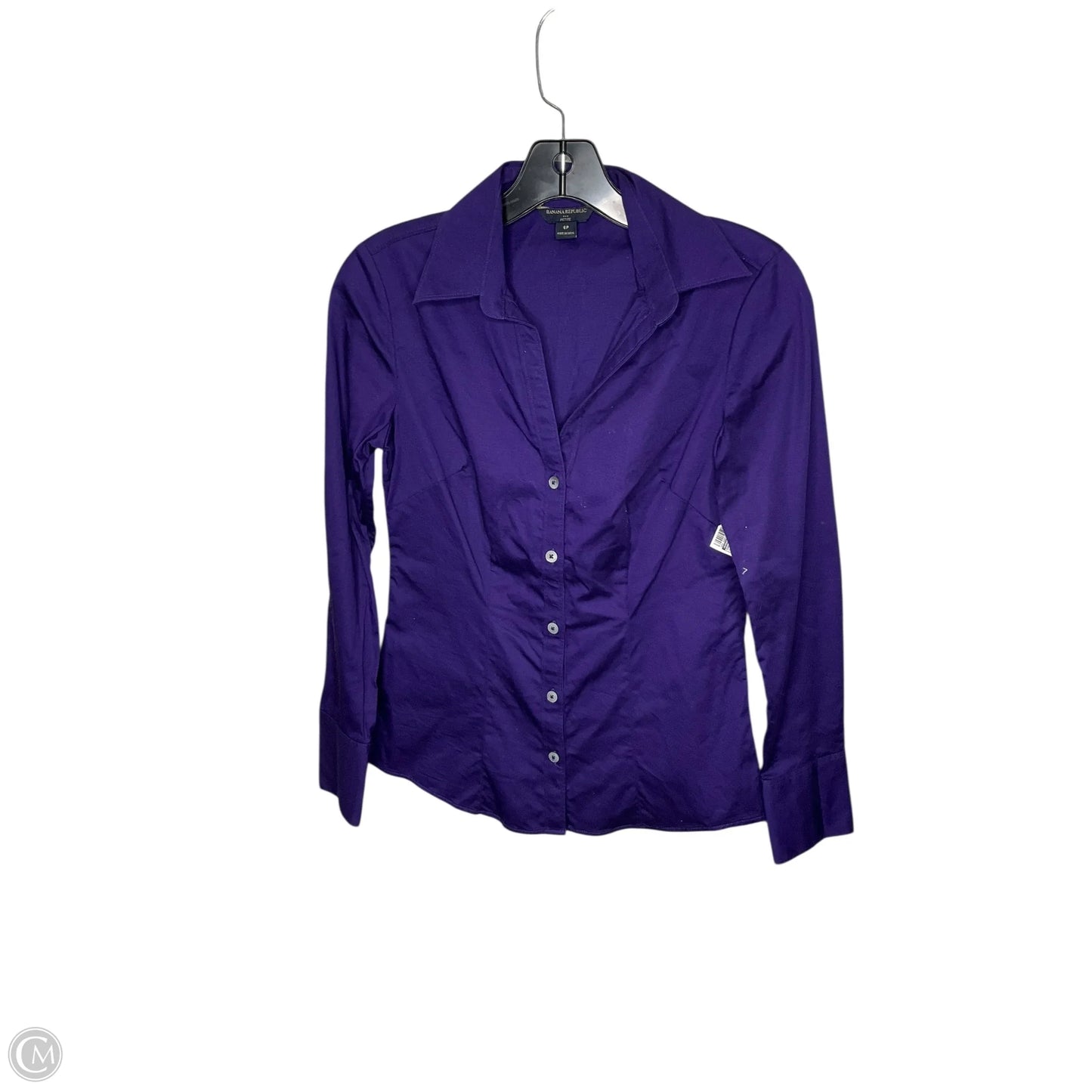 Top Long Sleeve By Banana Republic In Purple, Size: 4p