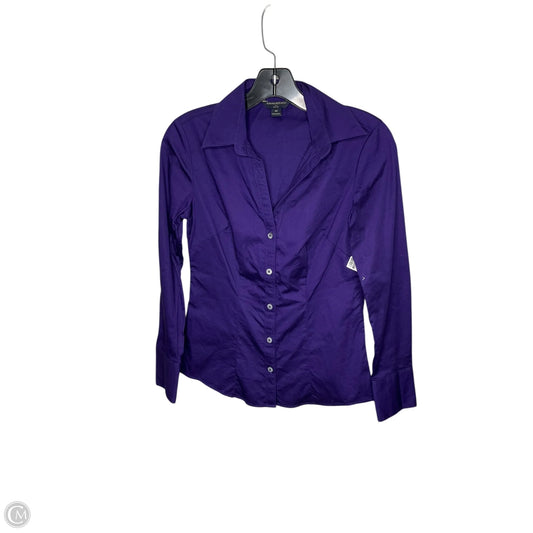 Top Long Sleeve By Banana Republic In Purple, Size: 4p