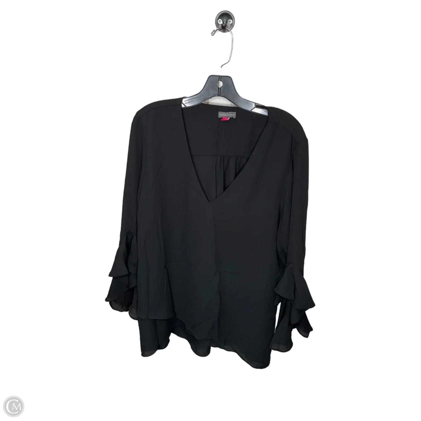 Top Long Sleeve By Vince Camuto In Black, Size: Xl