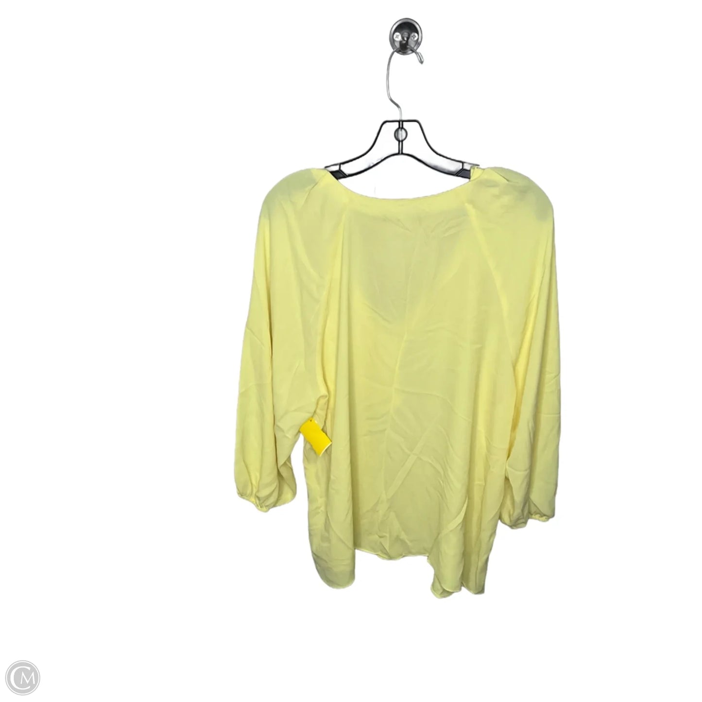 Top Long Sleeve By Cato In Yellow, Size: Xl