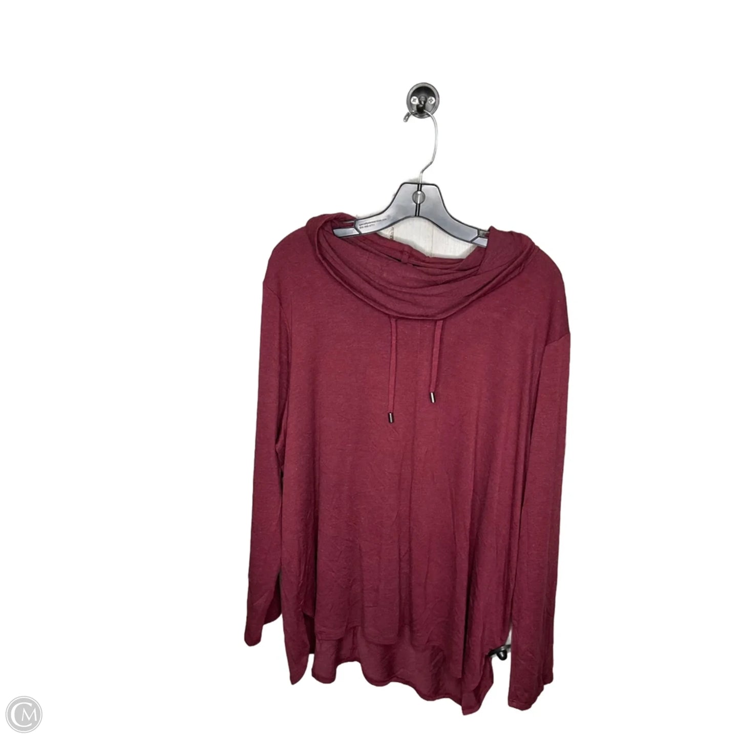 Sweatshirt Collar By Workshop In Maroon, Size: Xl