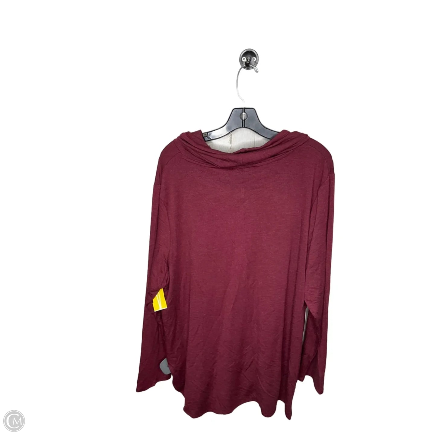 Sweatshirt Collar By Workshop In Maroon, Size: Xl