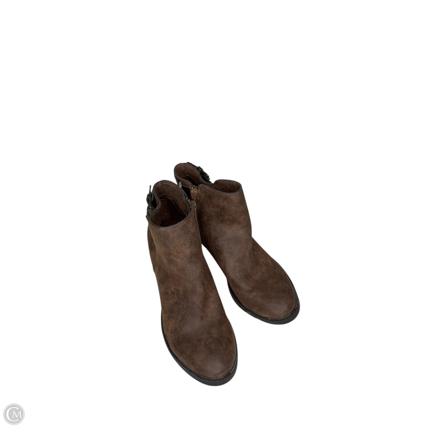 Boots Ankle Flats By Clothes Mentor In Brown, Size: 6