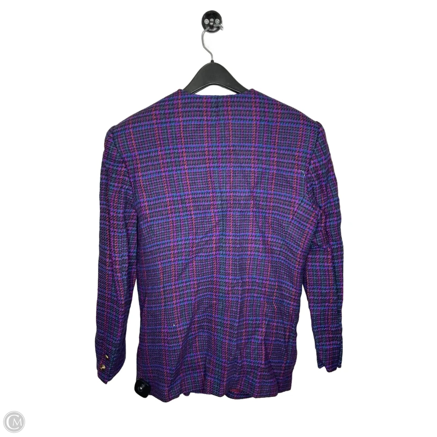 Coat Wool By Liz Claiborne In Purple, Size: 14