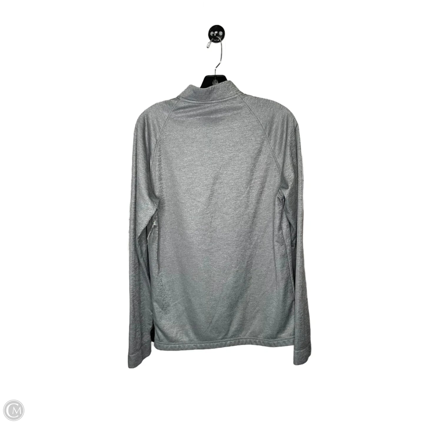 Athletic Sweatshirt Collar By Adidas In Grey, Size: S