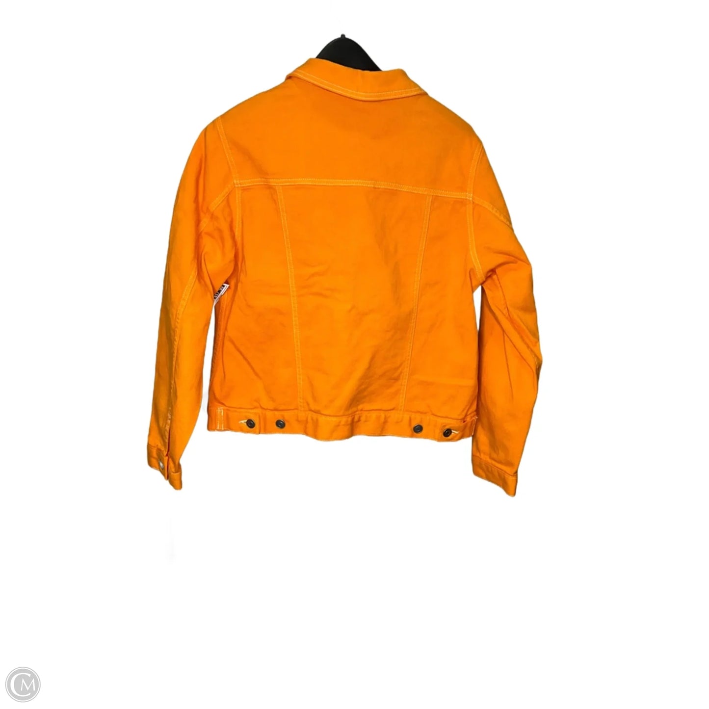 Jacket Denim By Clothes Mentor In Orange, Size: L