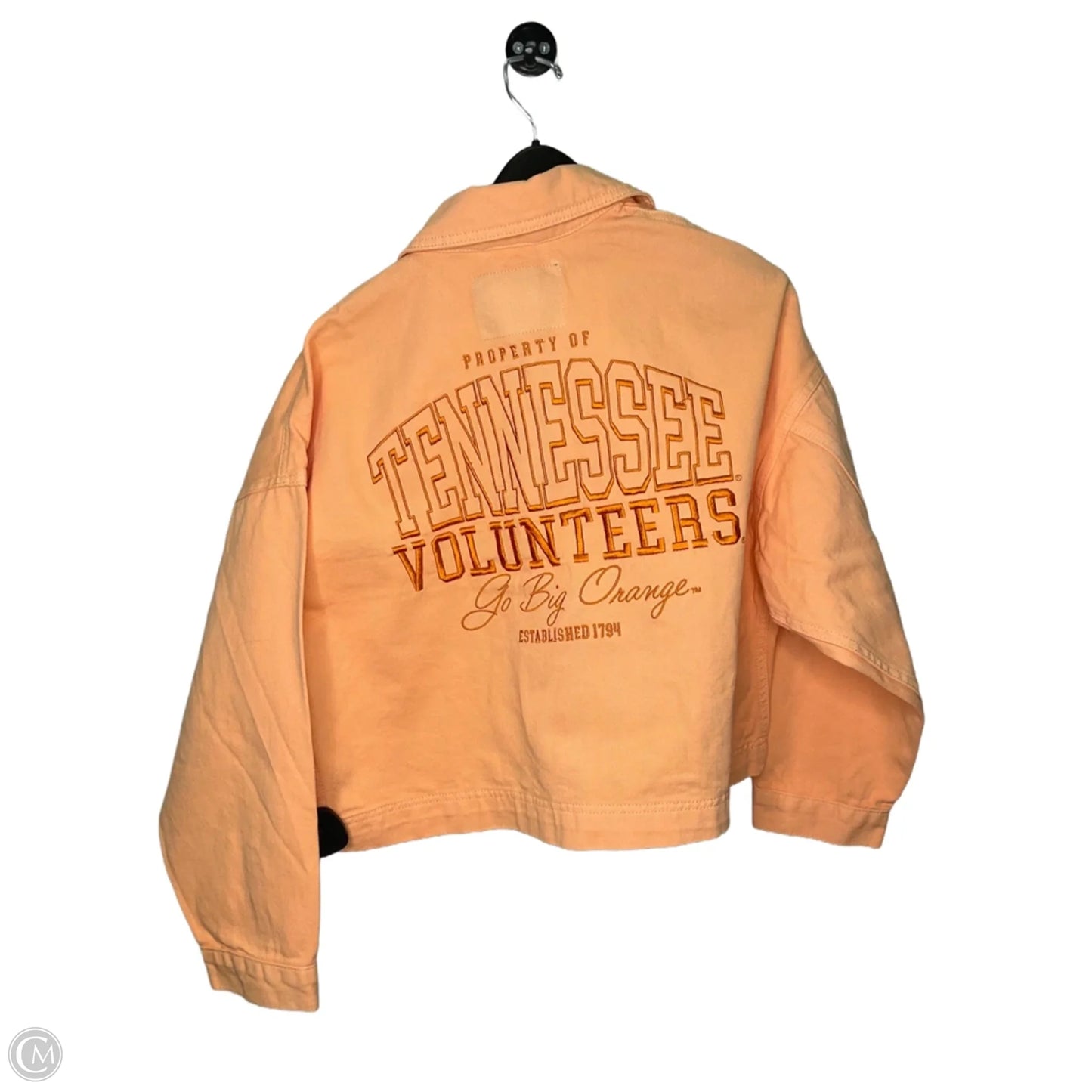 Jacket Denim By Clothes Mentor In Orange, Size: M