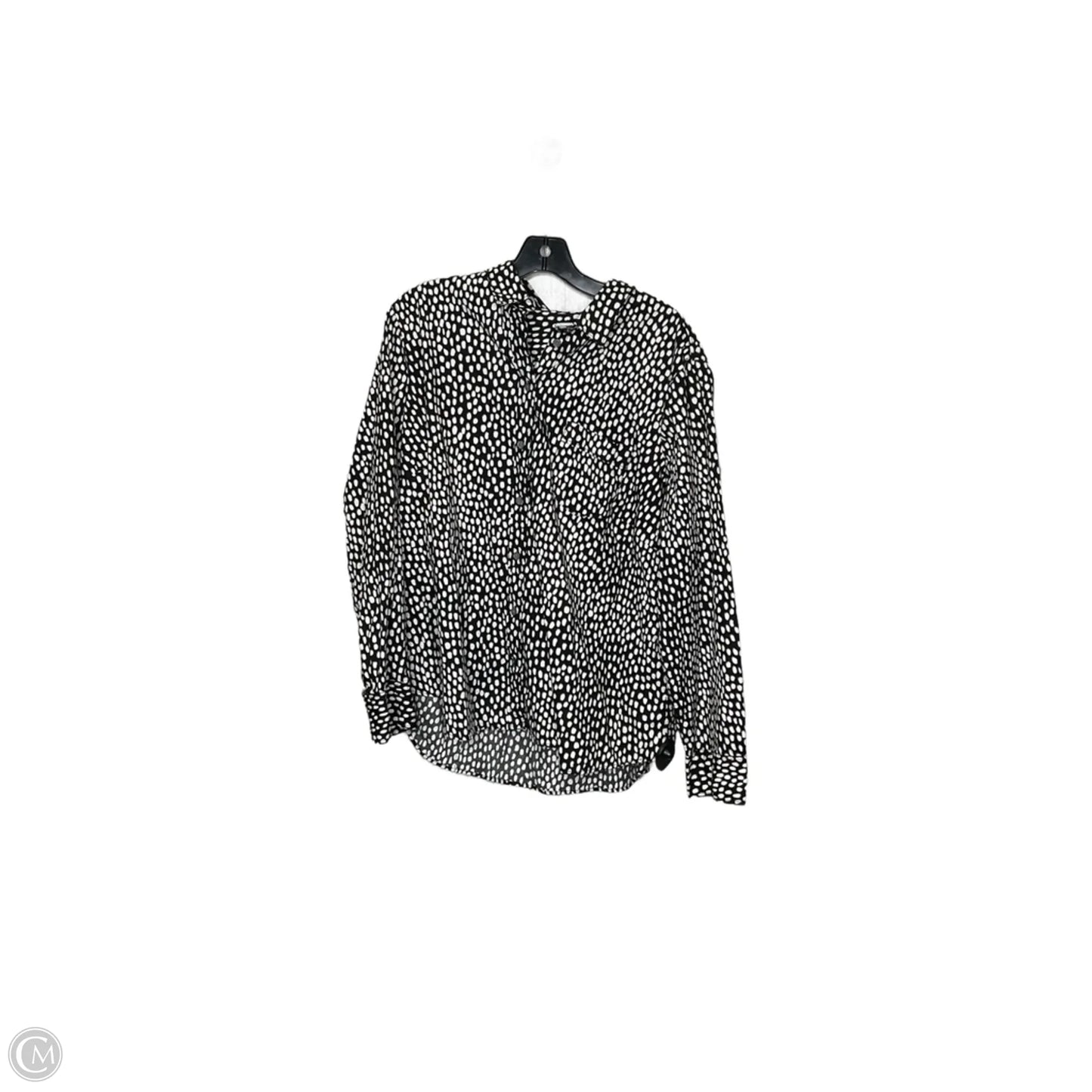 Top Long Sleeve By J. Crew In Black & White, Size: 3x
