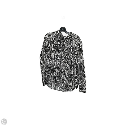 Top Long Sleeve By J. Crew In Black & White, Size: 3x