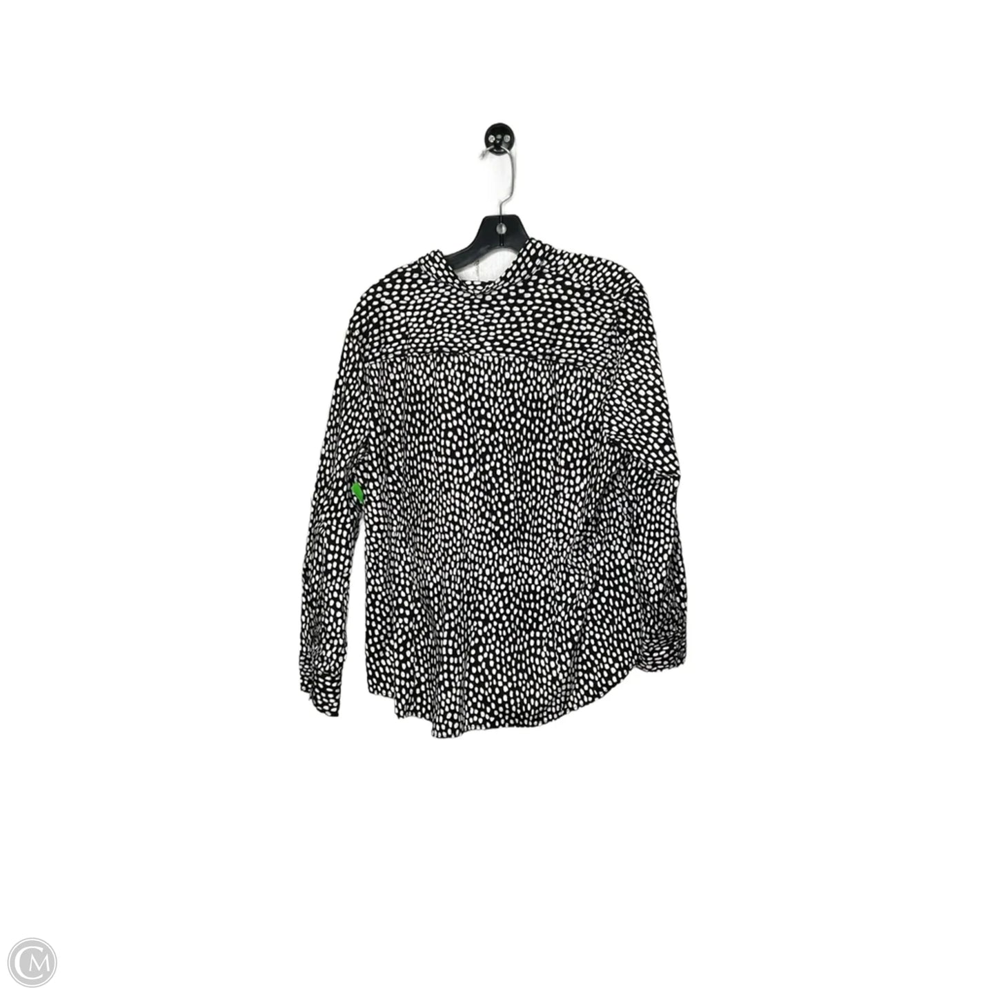 Top Long Sleeve By J. Crew In Black & White, Size: 3x