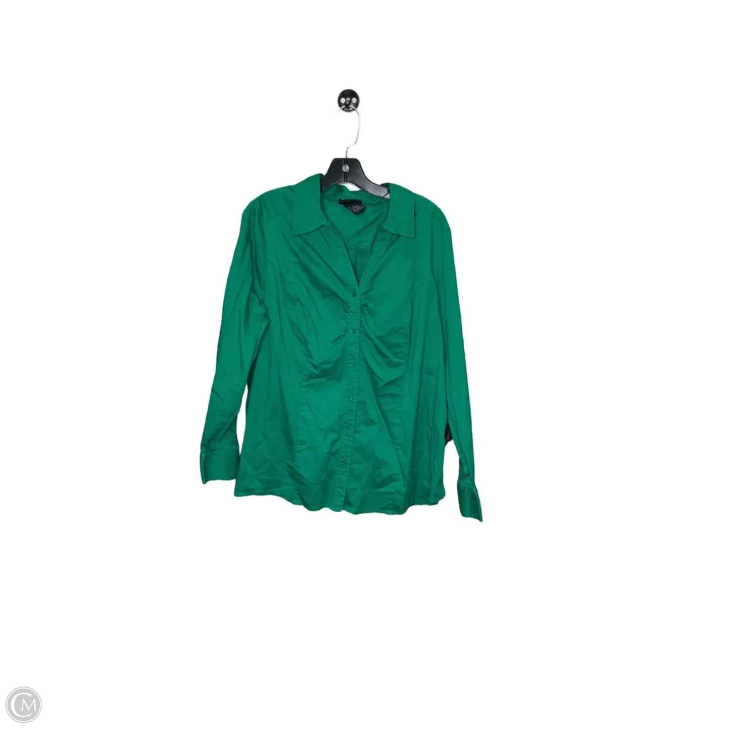 Top Long Sleeve By Clothes Mentor In Green, Size: 22
