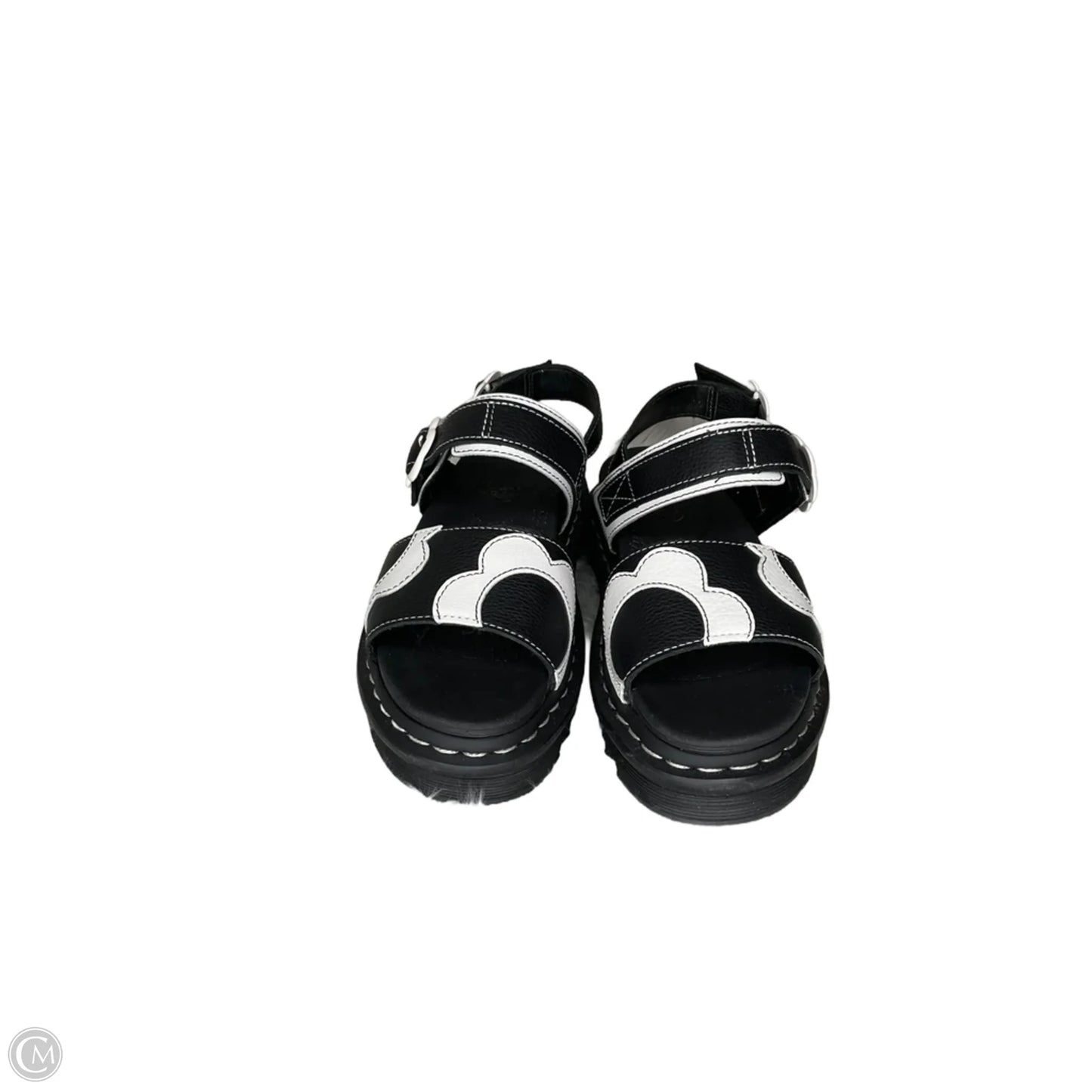 Sandals Flats By Dr Martens In Black & White, Size: 7.5