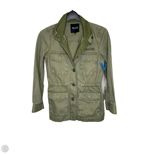 Coat Trench Coat By Madewell In Green, Size: Xs