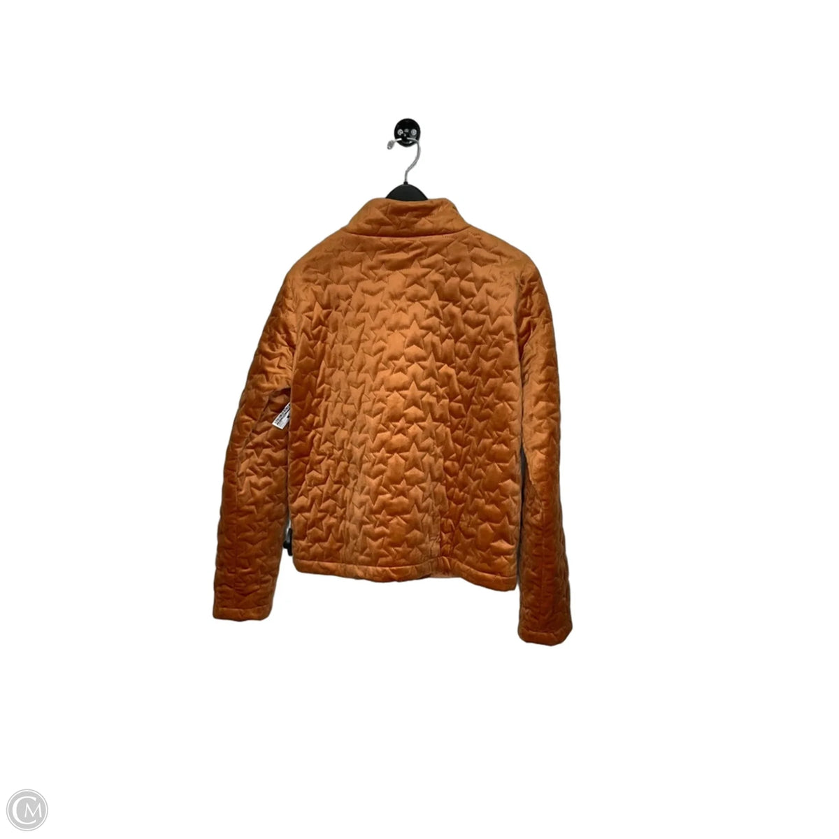 Jacket Fleece By Hem & Thread In Orange, Size: L
