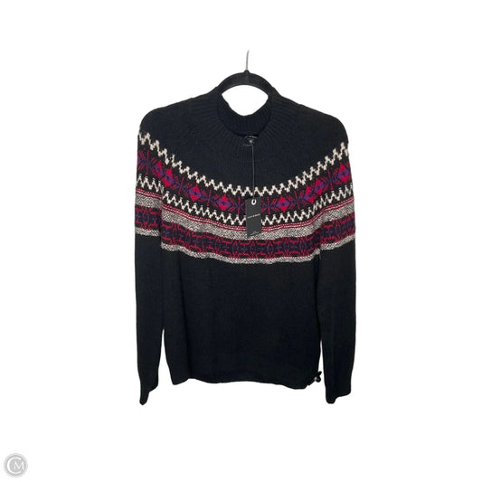 Sweater By Lucky Brand In Black & Red, Size: M