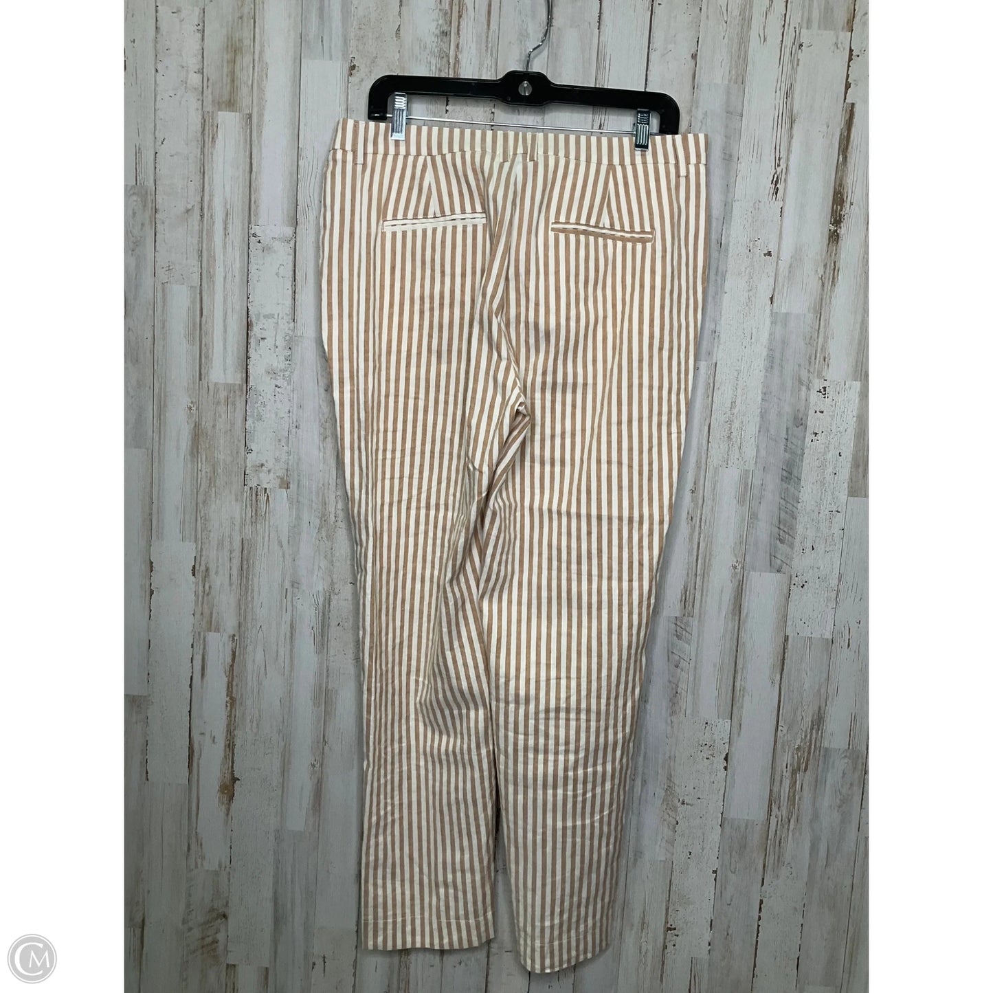 Pants Linen By Clothes Mentor In Striped Pattern, Size: Xl