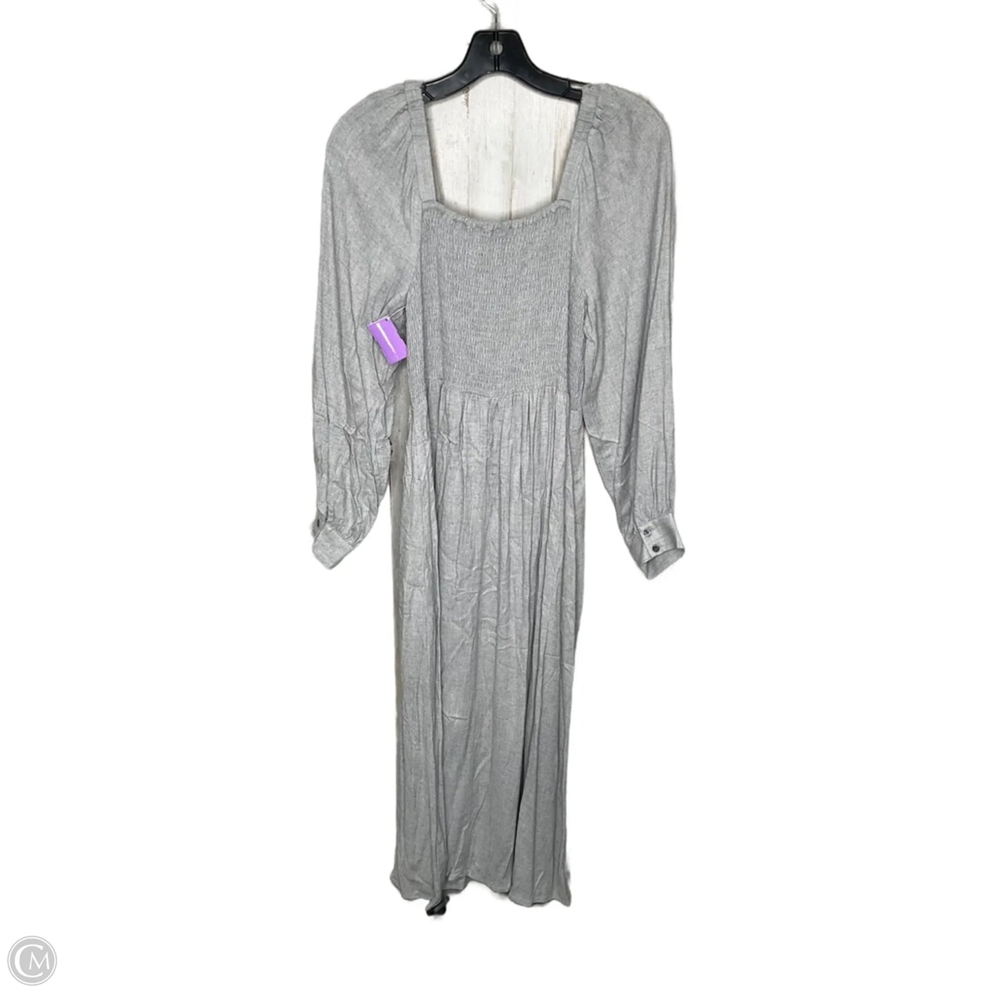 Dress Casual Midi By Madewell In Grey, Size: M