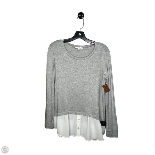 Top Long Sleeve By Drew In Grey, Size: Xs