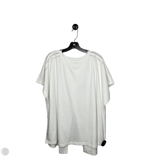 Top Short Sleeve By Lane Bryant In White, Size: 18