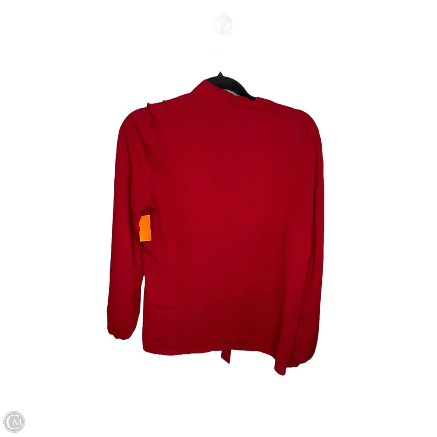 Top Long Sleeve By Kasper In Red, Size: M