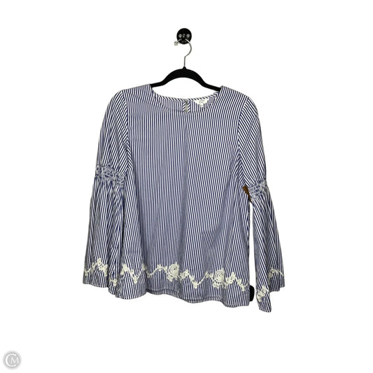 Top Long Sleeve By Crown And Ivy In Striped Pattern, Size: S