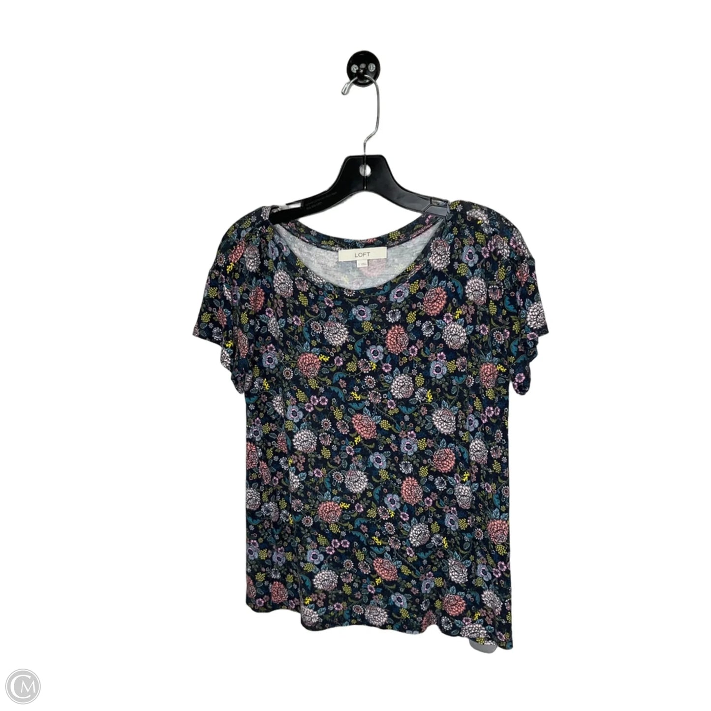 Top Short Sleeve By Loft In Floral Print, Size: S
