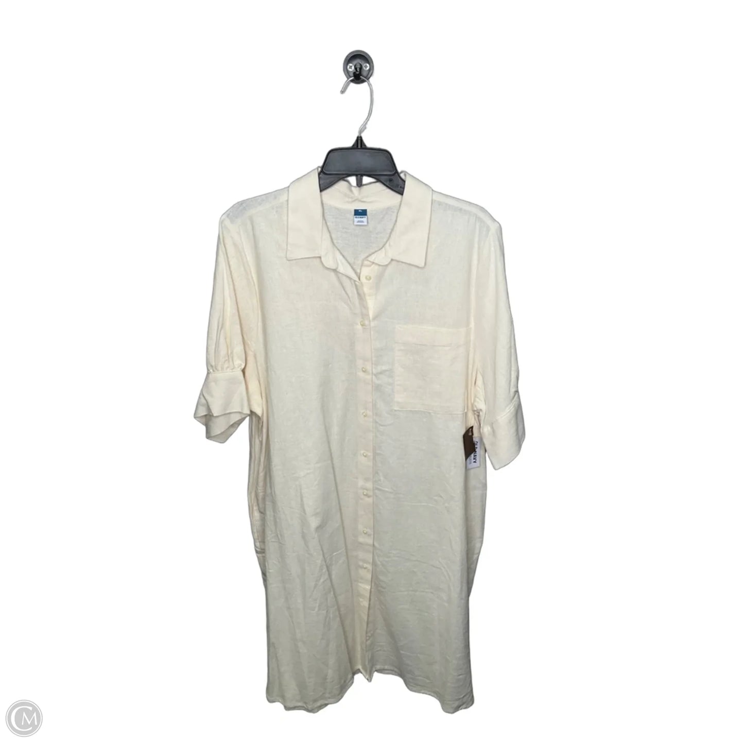 Dress Casual Midi By Old Navy In Cream, Size: Xl
