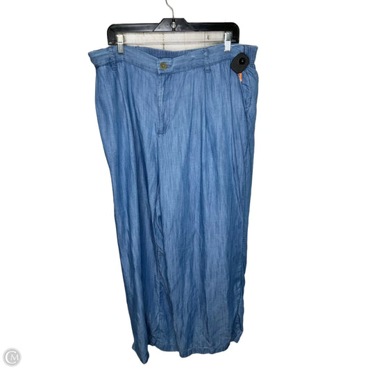 Pants Cropped By Lands End In Blue, Size: 18
