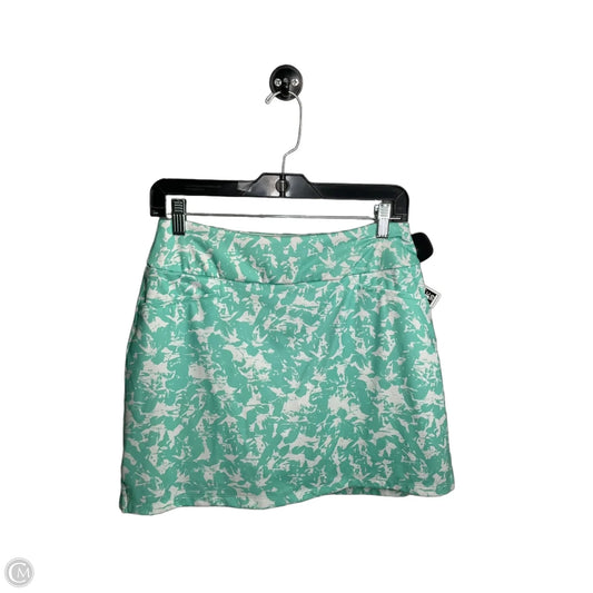 Athletic Skirt By Adidas In Green & White, Size: S
