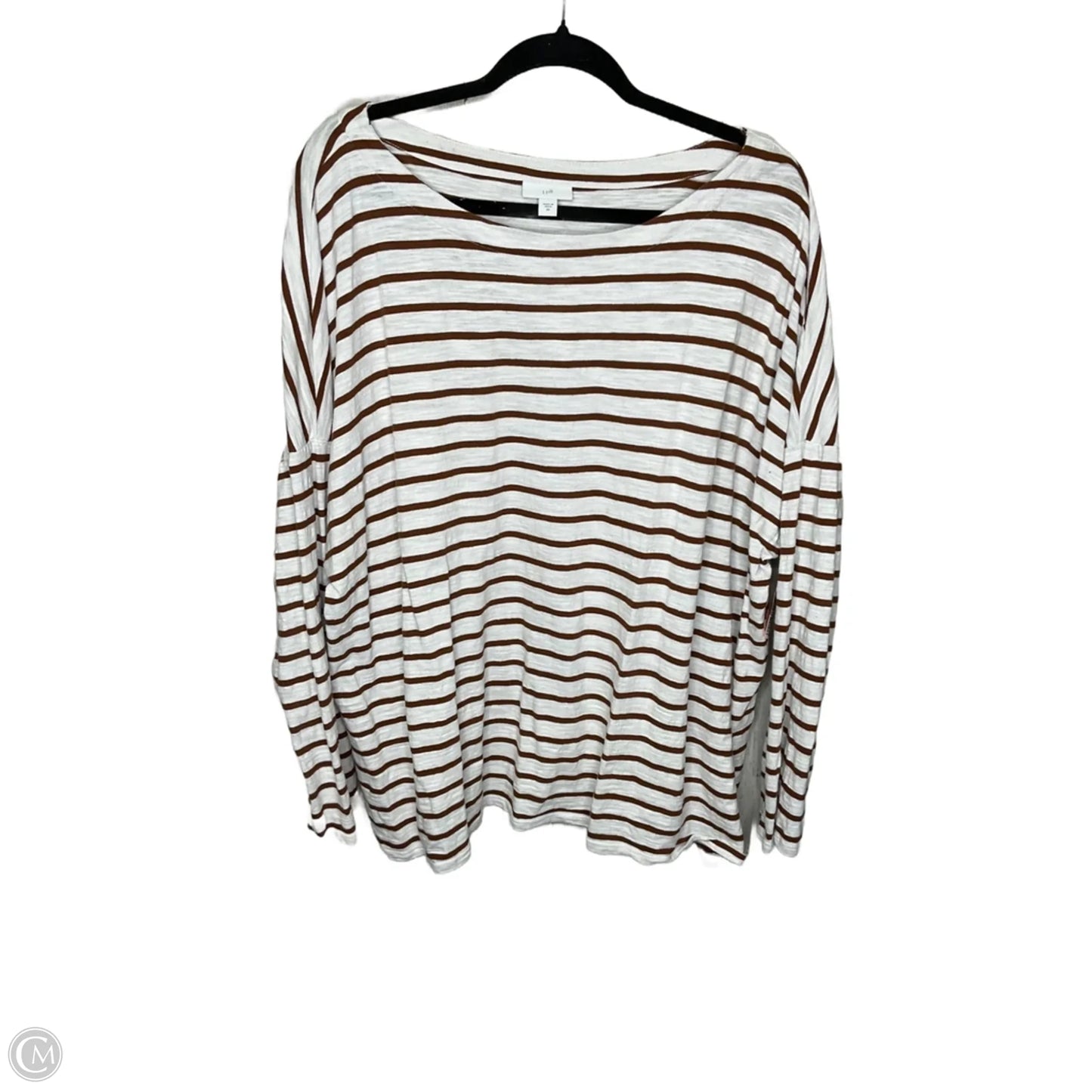 Top Long Sleeve By J. Jill In Striped Pattern, Size: 3x