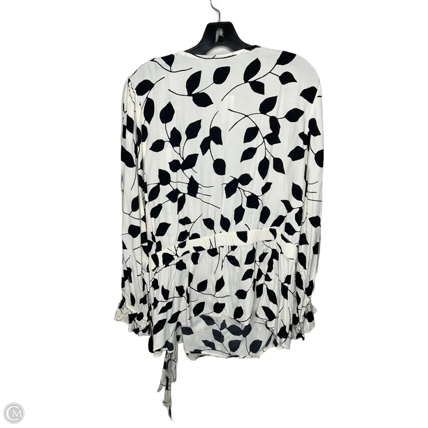 Blouse 3/4 Sleeve By Talbots In Black & White, Size: 3x