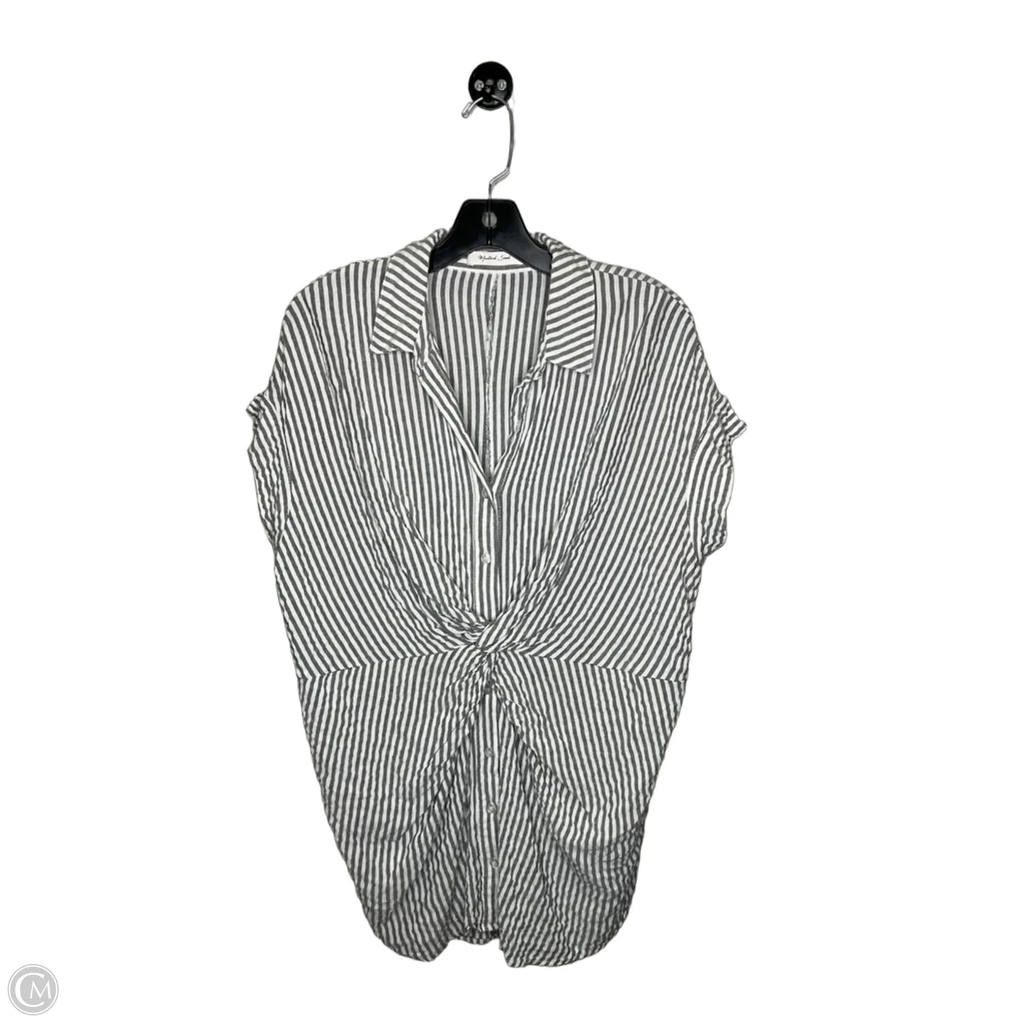 Top Short Sleeve By Mustard Seed In Striped Pattern, Size: S