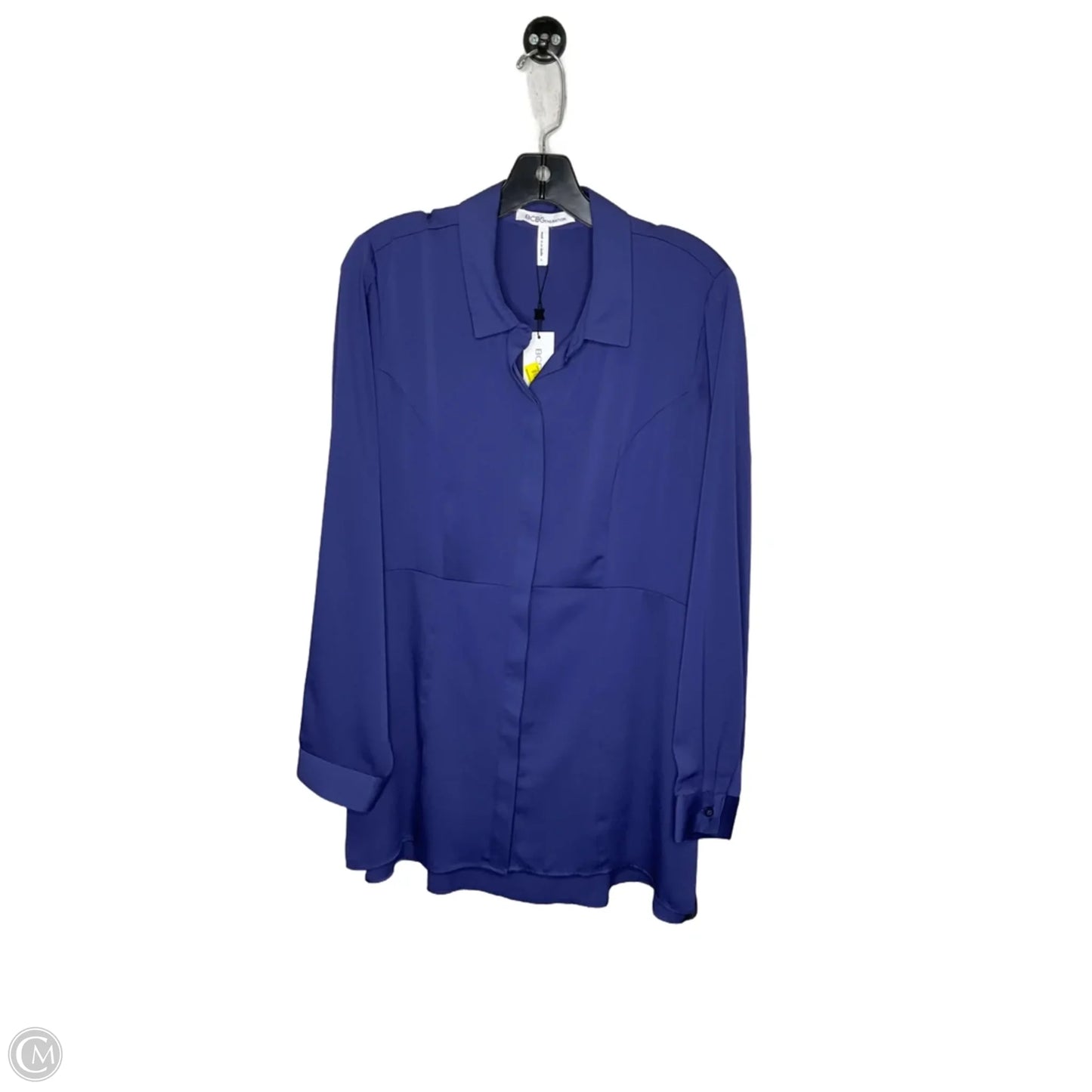 Top Long Sleeve By Bcbgeneration In Blue, Size: L