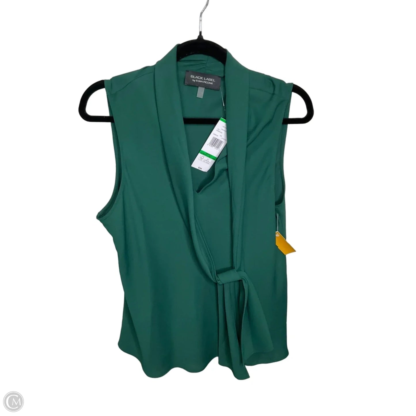 Top Sleeveless By Black Label In Green, Size: L