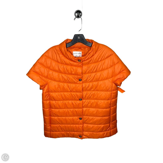 Vest Puffer & Quilted By Clothes Mentor In Orange, Size: L