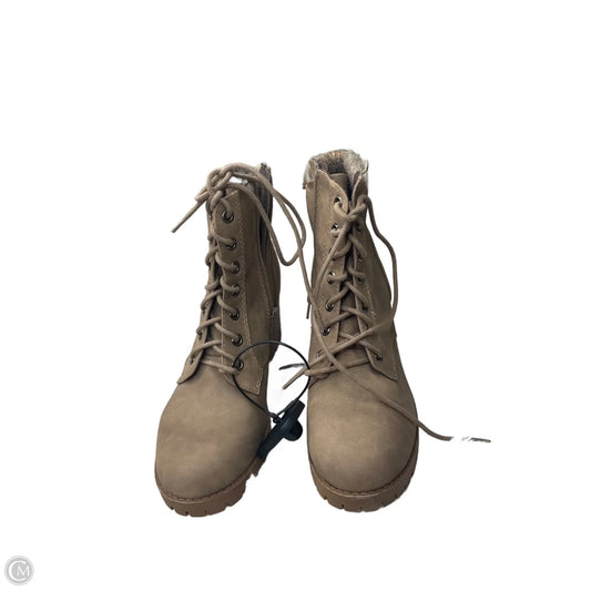 Boots Ankle Heels By Soda In Beige, Size: 8.5