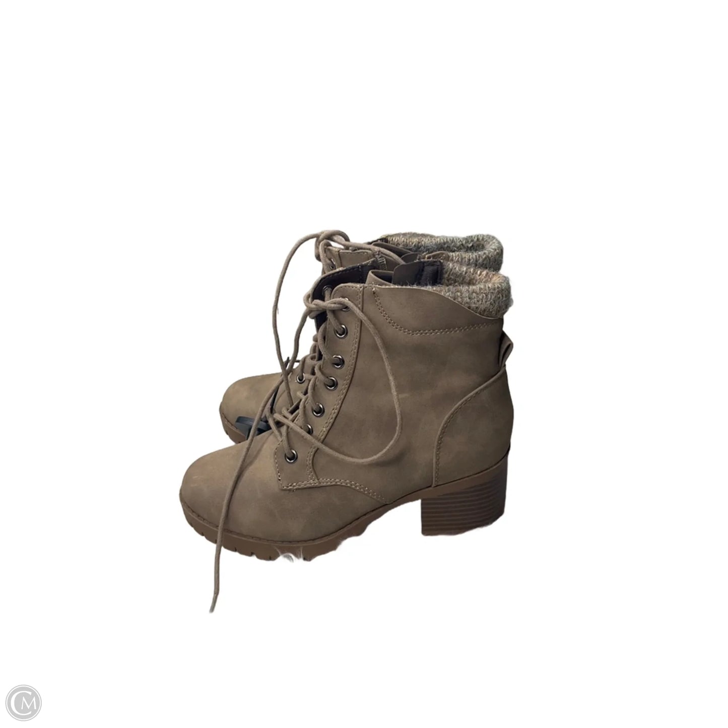 Boots Ankle Heels By Soda In Beige, Size: 8.5
