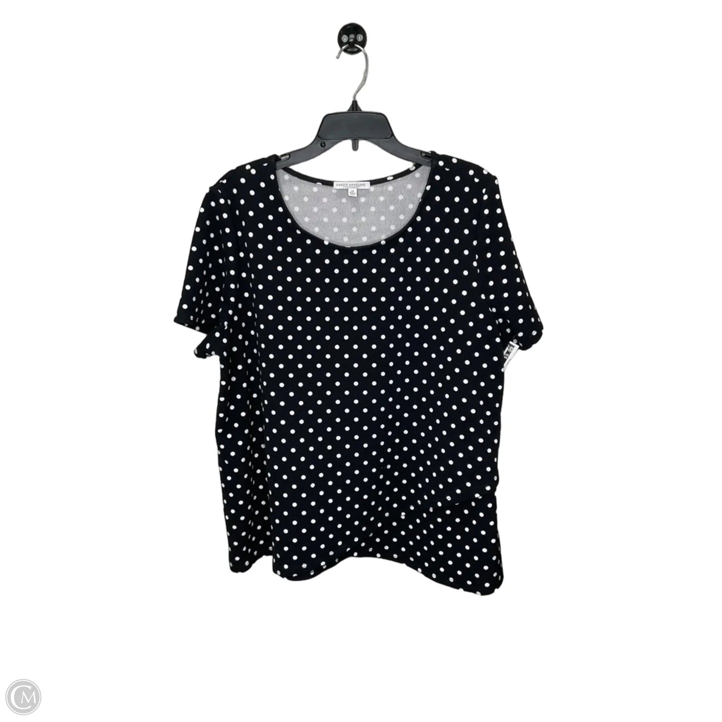 Top Short Sleeve By Green Envelope In Polkadot Pattern, Size: 2x